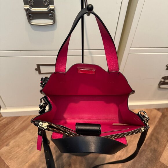 Kate Spade 2-Way Black W/Pink Crossbody bag - Picture 3 of 3